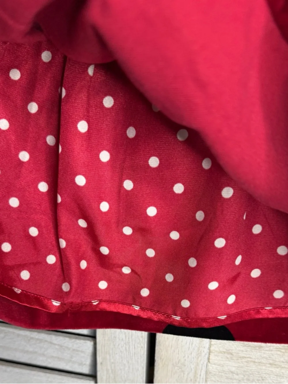 The Children's Place Red Skirt with Black Polka Dots 24 Months Ladybug Velvet